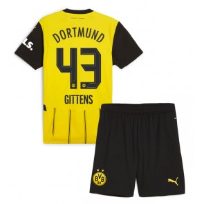 Borussia Dortmund Jamie Bynoe-Gittens #43 Dětské Domácí dres komplet 2024-25 Krátký Rukáv (+ trenýrky)